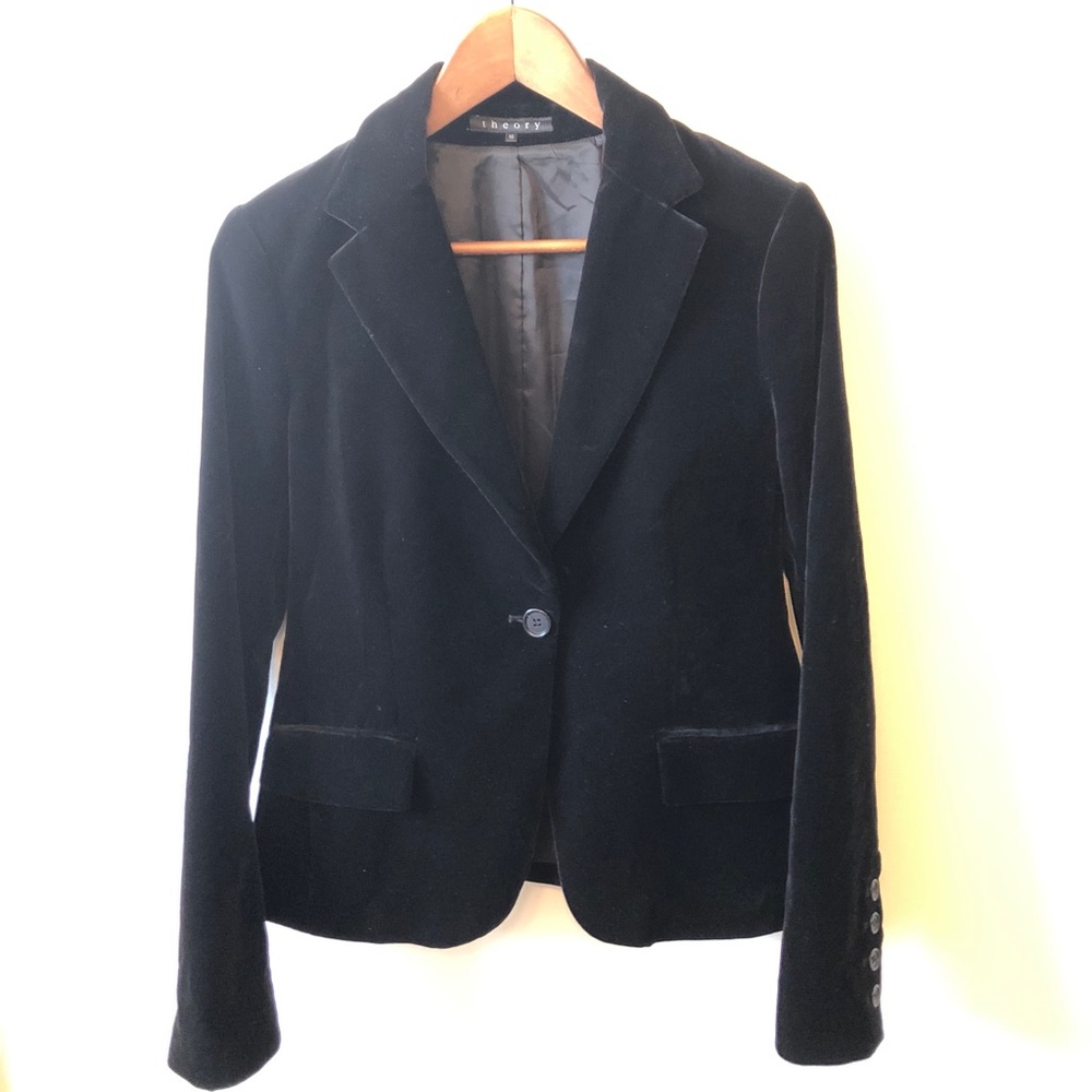 Theory Black Velvet Blazer